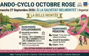 Randonnée organisée par La Belle Montée le dimanche 27 septembre 2026