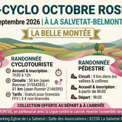 Randonnée organisée par La Belle Montée le dimanche 27 septembre 2026